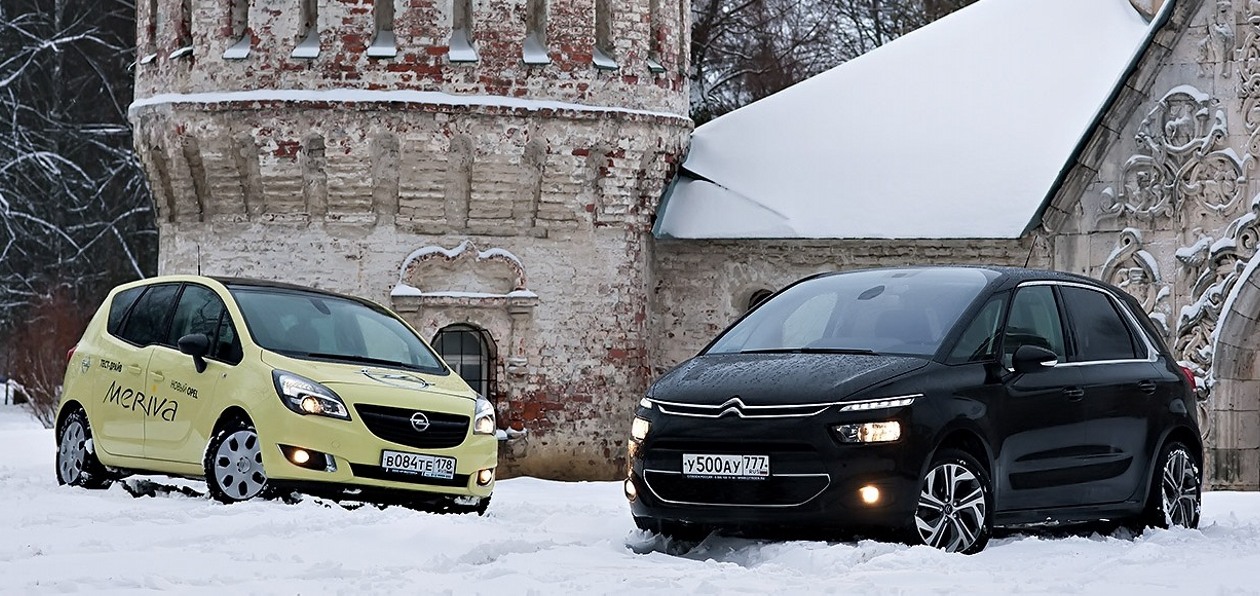 Тест-драйв Citroen C4 Picasso VS Opel Meriva: между небом и землей